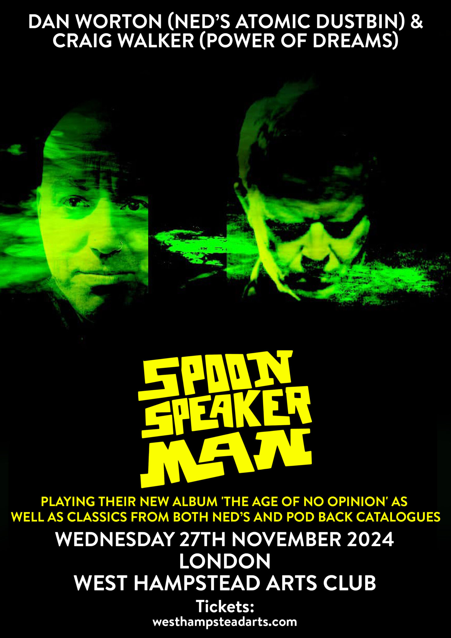 SPOON SPEAKER MAN (Dan Worton, Ned’s Atomic Dustbin & Craig Walker
